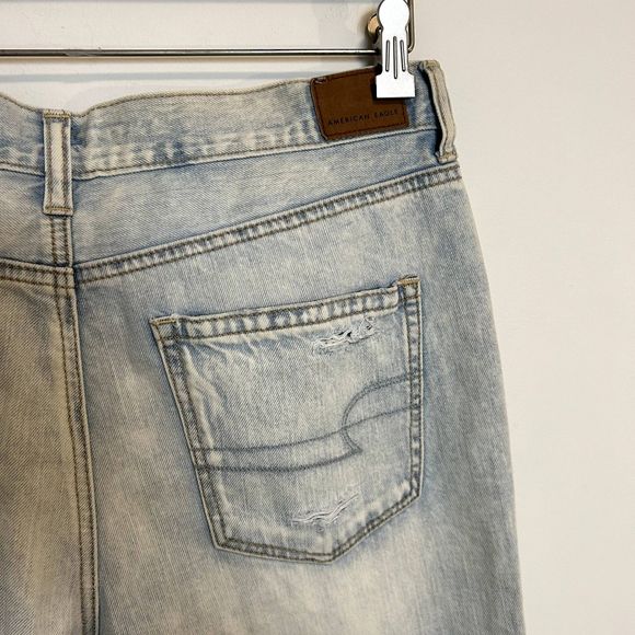 NWOT American Eagle Womens Skinny Jeans 12 Long 100% Cotton Raw Hem Distressed - Picture 12 of 16